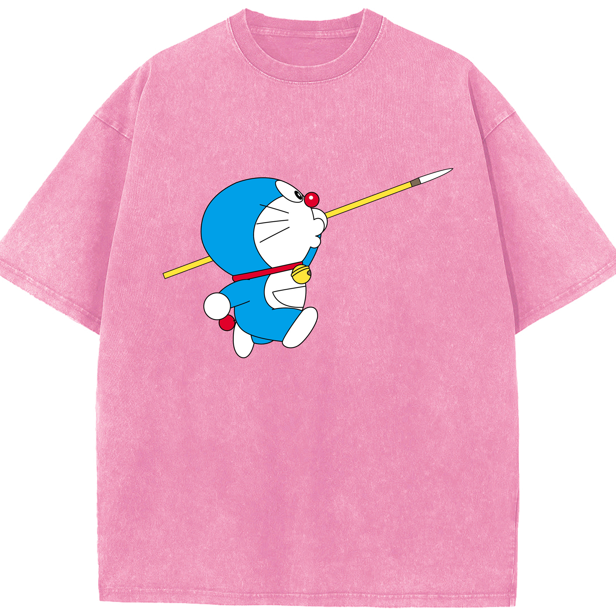（画像用） ドラえもん Doraemon 綿100% ヴィンテージ風 半袖Tシャツ（フロントプリント）
